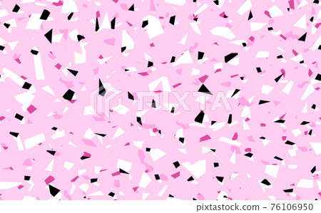 Geometric pink terrazzo seamless pattern. Abstract colourful modern background. Stone fashion design for web and print. Venetian tile, flooring home decor. Chaotic pastel texture. 76106950