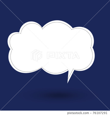 Black and white hand drow speech bubble. Cartoon Vector illustration. Isolated on transparent color background. Dialog cloud. Black and white hand drow speech bubble. Cartoon Vector illustration. Isolated on transparent color background. Dialog cloud. 76107291