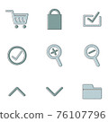 web icon handwriting style 76107796