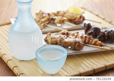 Yakitori platter Japanese sake Sake Izakaya Yakitori platter Japanese sake Sake Izakaya 76110294