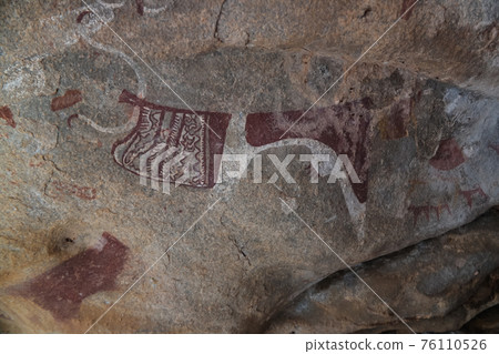 Cave paintings and petroglyphs Laas Geel near Hargeisa closeup Somalia Cave paintings and petroglyphs Laas Geel near Hargeisa closeup Somalia 76110526