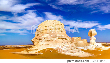 Abstract nature rock formations aka sculptures,White desert, Sahara, Egypt Abstract nature rock formations aka sculptures,White desert, Sahara, Egypt 76110539