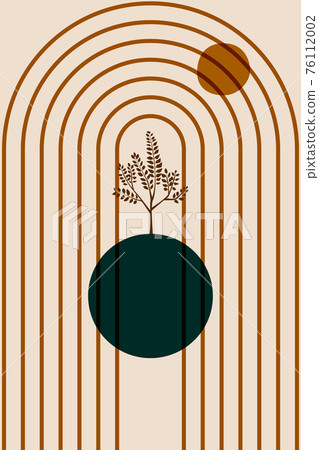 Shape Green Boho Leaf Plant Sun Minimalist Printed Wall Art Geometric Abstract Print Bohemian Art work, vector crescent, poster vintage illustration. Shape Green Boho Leaf Plant Sun Minimalist Printed Wall Art Geometric Abstract Print Bohemian Art work, vector crescent, poster vintage illustration. 76112002