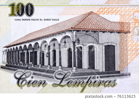 Casa Donde Nacio el Sabio Valle from Honduran money 76113625