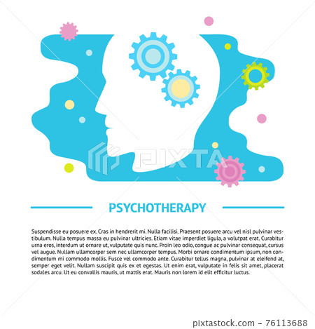 Psychology concept banner template in flat style. 76113688