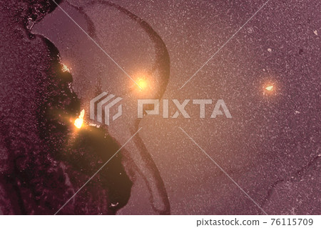 Dark purple abstract alcohol ink marble texture. Vector shining background 76115709