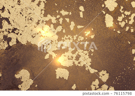 Fortuna gold and brown abstract marble background with sparkles 76115798