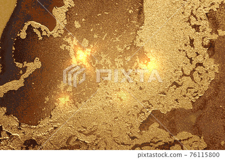 Fortuna gold and brown abstract marble pattern with sparkles. 76115800