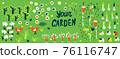 Garden and kintchengarden cute banner for agriculture promotion. Vector illustration 76116747