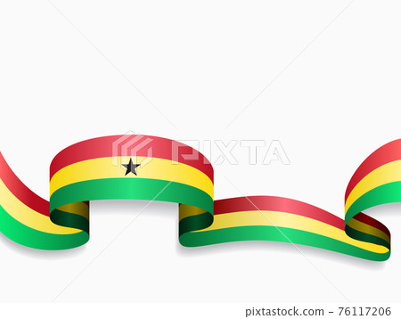 Ghanayan flag wavy abstract background. Vector illustration. Ghanayan flag wavy abstract background. Vector illustration. 76117206
