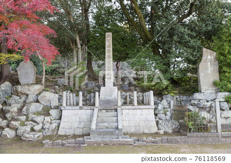 Police officer loyalty monument on the back mountain of Onjoji Kannon-do 76118569