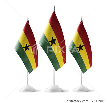 Small national flags of the Ghana on a white background Small national flags of the Ghana on a white background 76119066