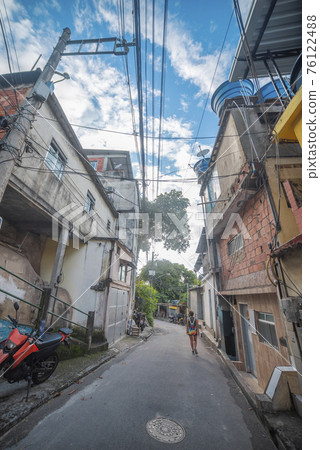 Rio de Janeiro downtown and favela Rio de Janeiro downtown and favela 76122488