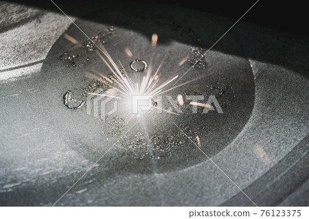 Laser sintering machine for metal. 3D printer printing metal. 76123375