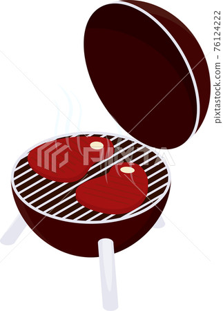 isometric barbecue isolated on white background isometric barbecue isolated on white background 76124222