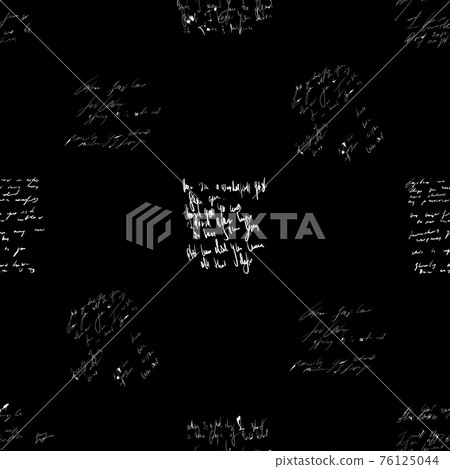 Seamless vector pattern. White text on a black... - Stock Illustration ...