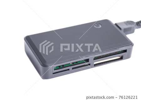 Black card reader isolated on white background 76126221