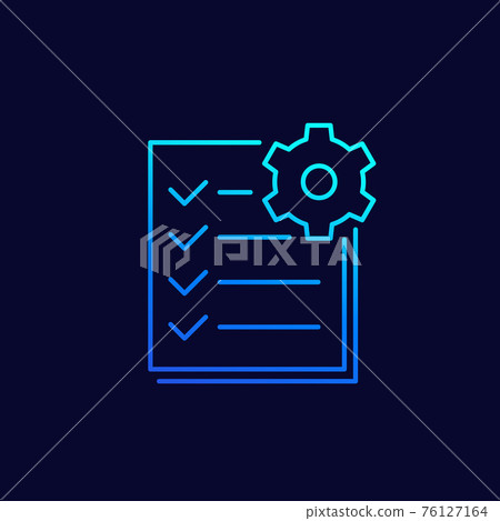 maintenance list line icon, vector maintenance list line icon, vector 76127164