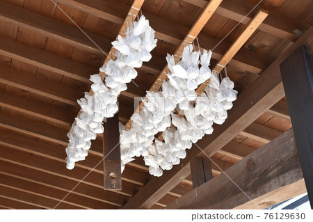 Furufuru shaved under the eaves of a private house in Magome 76129630