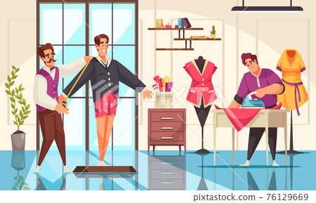 Studio Cartoon Illustration 76129669