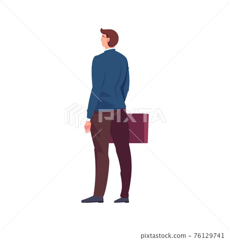 Office Worker Flat Composition 76129741