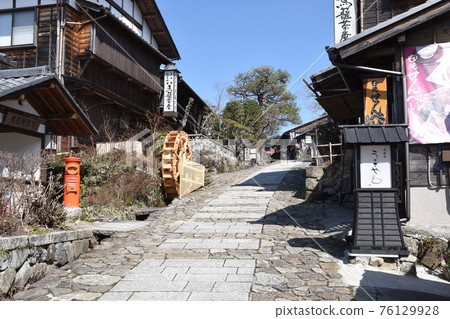 New rebuilt water wheel next to Magome Post Office New rebuilt water wheel next to Magome Post Office 76129928