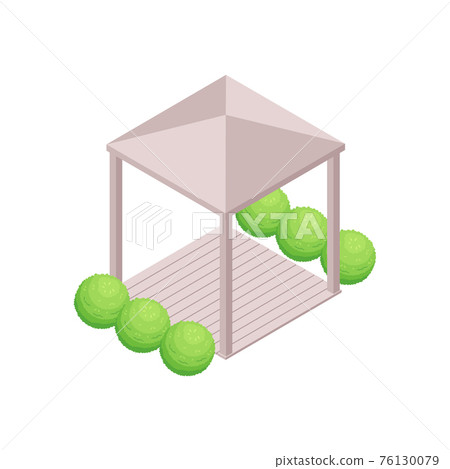 Gazebo Isometric Icon 76130079