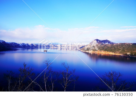 Lake Mashu in spring Hokkaido Lake Mashu in spring Hokkaido 76130350