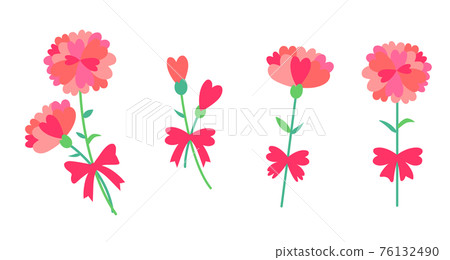 Heart petal carnation set 76132490