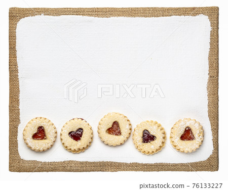 jam heart biscuits on a primed art canvas 76133227