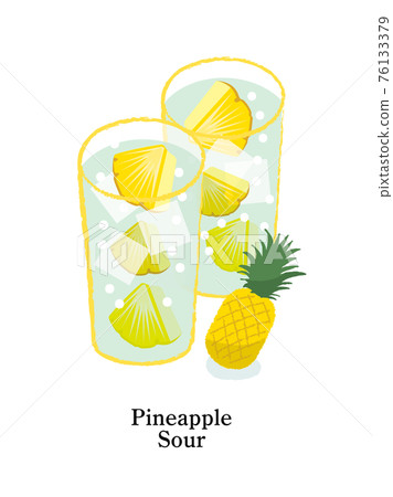 Pineapple pulp sour glass 76133379