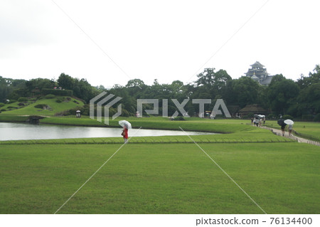 雨中的岡山後樂園 雨中的岡山後樂園 76134400