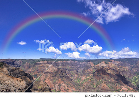 Rainbow over Waimea Canyon Rainbow over Waimea Canyon 76135485