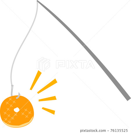 掛在釣魚竿上的甜甜圈 76135525