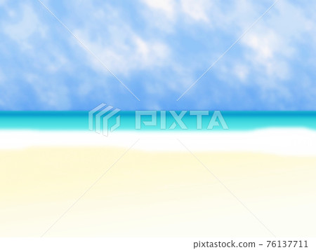 天空、大海和沙灘景觀圖 no.02 76137711