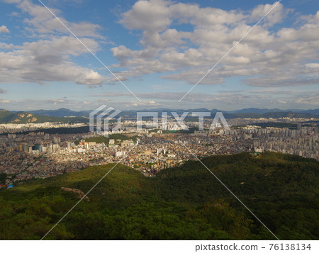 National park. Bukhansan. Bul-amsan. Suraksan. Sky. Clouds National park. Bukhansan. Bul-amsan. Suraksan. Sky. Clouds 76138134