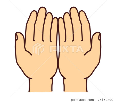 雙手交接的插圖素材 76139290
