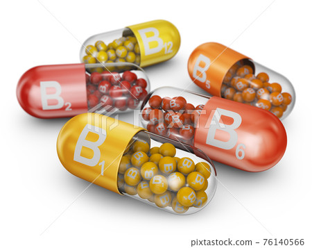 capsules with B vitamins capsules with B vitamins 76140566