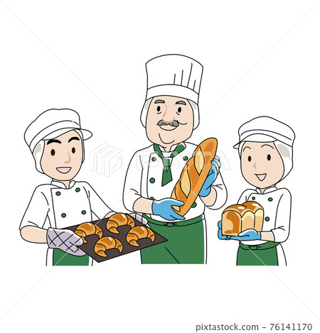 帶有柔和触感的麵包店插圖 76141170