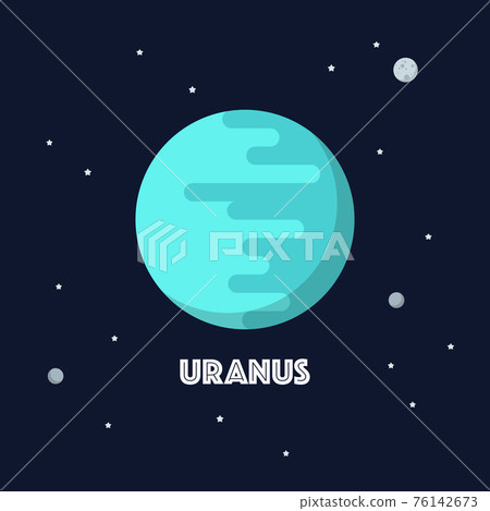 Uranus on space background 76142673