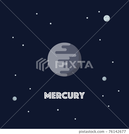 Mercury on space background Mercury on space background 76142677