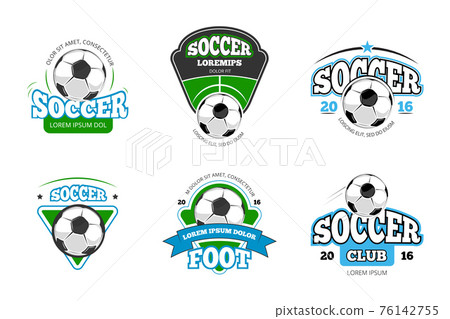 Football, soccer club logo, badge templates set 76142755