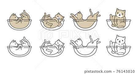 cat vector kitten calico icon pet breed cartoon character doodle symbol illustratio design 76143810