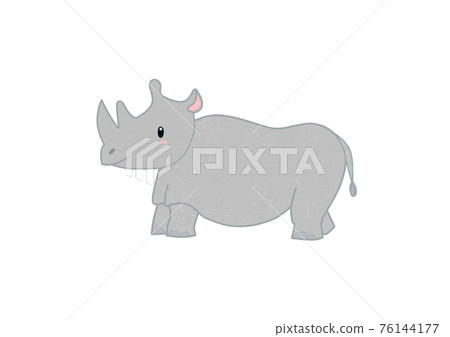 手寫的風格可愛犀牛圖 手寫的風格可愛犀牛圖 76144177