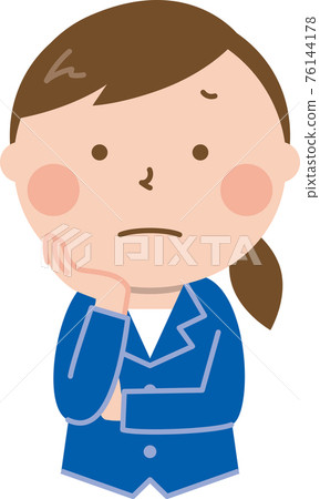 一個穿著夾克西裝做麻煩手勢的女人（無面具版） 76144178