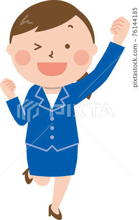 一個穿著夾克西裝做膽子姿勢的女人(無面具版) 一個穿著夾克西裝做膽子姿勢的女人(無面具版) 76144185