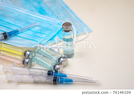 covid-19 vaccination, syringe and medicine bottles, vaccine and injection syringe, immunization and treatment for infection covid-19 vaccination, syringe and medicine bottles, vaccine and injection syringe, immunization and treatment for infection 76146109