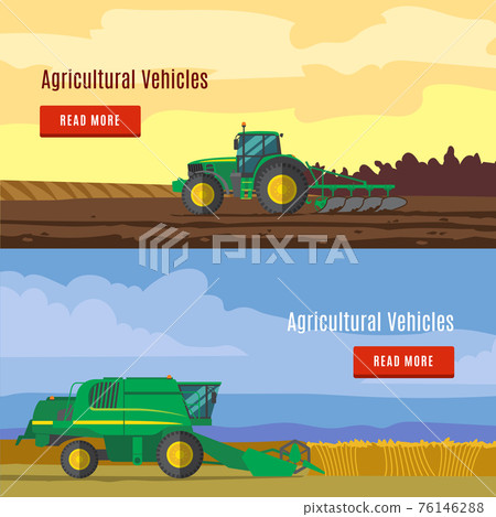 Agricultural Vehicles Flat Banners Agricultural Vehicles Flat Banners 76146288