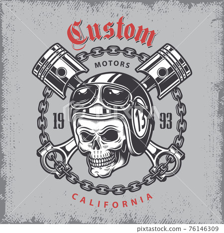 Vintage motorcycle print. Vintage motorcycle print. 76146309