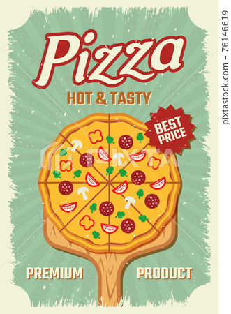 Pizza Retro Style Poster Pizza Retro Style Poster 76146619